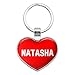Metal Keychain Key Chain Ring I Love Heart Names Female N Na - Natasha