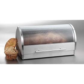 S S BREAD BOX W GLASS ROLL LID by Prime Pacific