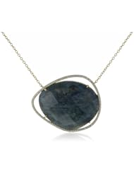 Marcia Moran "Russet" Large Horizontal Organic Cubic-Zirconia Pendant Necklace, 18"
