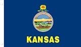 Allied Flag Outdoor Nylon State Flag, Kansas, 4-Foot by 6-Foot