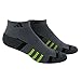adidas Men's Climalite II Low Cut Socks (Pack of 2), Vista Grey/Vista Grey-Black Marl/Black/Semi Solar Yellow, One Size
