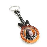 Porte-cl�s "Johnny Halliday" guitare orange