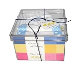 Noa Lily Small Layette Gift Basket, Blue Dot, 6 Months