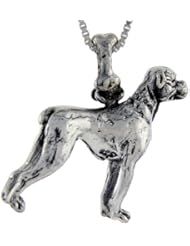 Sterling Silver Boxer Dog Pendant