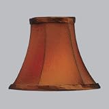 Livex S220 Chandelier Shade Brown Silk Bell Clip Shade