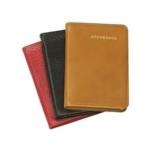Mini Address Book, Genuine Leather, 160 Pages, 2-3/4" X 3-3/4"