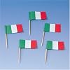 Flaggen-Picker: Italien, 80 mm, 200er-Pack