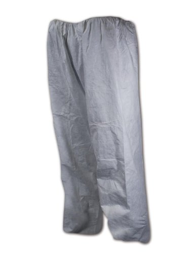 Magid P11XXL EconoWear Tyvek Disposable Pants with Elastic Waist, 2XL, White (Case of 50 each)