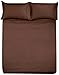 Amazon Basics Lightweight Super Soft Easy Care Microfiber 4 Piece Bed Sheet Set With 14-inch Deep Pockets, King, Chocolate, Solid