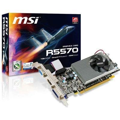 MSI ATI Radeon HD5570 1 GB DDR3 VGA/DVI/HDMI PCI-Express Video Card R5570-MD1G
