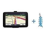Black Silicone Skin Case Cover + Baby Blue Fishbone Style Keychain for 4.3 Screen Garmin GPS 200w, 250w, 255W, 260W, 265WT