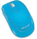 Microsoft 1000 Wireless Mobile Mouse, Cyan Blue (2CF-00031)