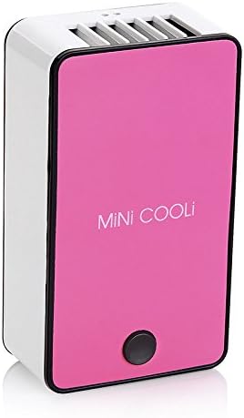 LORIZA® 20ag Portable Handheld Mini Air Conditioner Cool Cooling Fan Travel USB Rechargeable Packet Style (Pink)