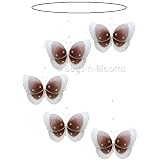 Brown Multi Layered Spiral Butterfly Mobile Decorations - Butterflies Hanging... by Bugs-n-Blooms