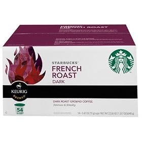 Starbucks French Roast Coffee K-Cups, 54 Count:  Grocery &amp; Gourmet Food