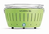 LotusGrill XL (Limettengrün) der rauchfreie Holzkohlegrill/Tischgrill in verschiedenen fröhlichen Farben. Neueste Technik mit Turboboostsystem (25 % mehr Leistung)+ inkl. Magic Cover Ø 24 cm!