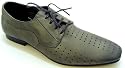 Hudson Mens Townsend Grey Lace Up Leather Loafer Shoes.