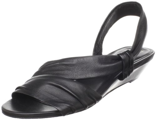 Cole Haan Sandals Cole Haan Women's Air Natalie Low Wedge Sandal,Black Nappa,6.5 B US