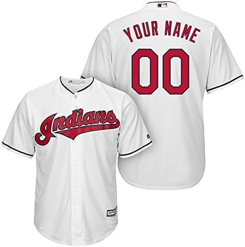 Mens Cleveland Indians White Custom Jersey Ramirez Jose 11 Size XL