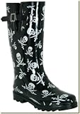 Chooka Women's Tossed Skulls Rainboot