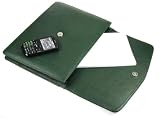 Lucrin - Serviette petit mod&egrave;le - cuir de vachette grain&eacute;e
