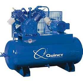 - Quincy Air Master Air Compressor with MAX Package - 15 HP, 200/208 Volt 3 Phase, Model# 2153DS12HCA20M