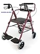 `Combination Blue Rollator & Transport Wheelchair Blue * 8 casters * This amazing product provides your patients with the security of a wheeled walker combined with the convenience of a companion transport chair for short trips * A four wheeled walker w