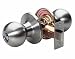 Tools & Hardware : Master Lock BAO0315 Ball Knob Privacy Door Hardware with SilvaBond Antimicrobial Protected Finish, Satin Nickel