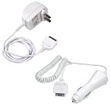Bargaincell- Accessory Bundle Kit for Apple Ipod Nano 1st 2nd Gen, Mini Shuffle 1st Gen, Video, Photo, U2, Apple iPhone 1st Gen (NOT for iPhone 3G) - Includes: Rapid Home Travel Ac Charger + Car Charger with Ic Chip