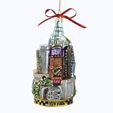 Kurt Adler C4055 New York Glass Cityscape Ornament, 5-1/2-Inch