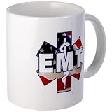 EMT SYMBOL USA Flag Star of Live Fire Rescue Heroes Ceramic 11oz Coffee Cup Mug