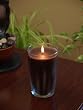 Filled Candle in Carmona Jar- Patchouli Vanilla Scent, 19 oz