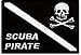 Scuba Pirate Patch Embroidered Iron On Diving Jolly Roger Skull Crossbones Emblem Souvenir