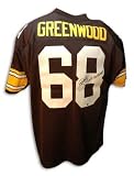 Autographed LC Greenwood Pittsburgh Steelers Throwback Jersey Inscribed 4X Sb Champs