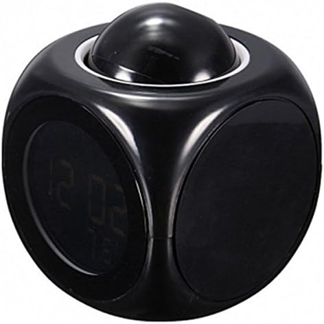 Onkee Multifunction LCD Talking Projection Alarm Clock Time &amp; Temp Display (Black)