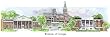 Weslyan of Georgia - Collegiate Colors - 5" x 13" Framed Prints