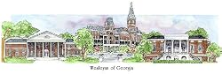 Weslyan of Georgia - Collegiate Series - 11.5 x 24 Inch Print