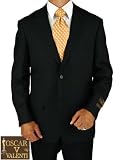 Italian Linen Mens Suits Oscar By Valenti Hand Tailored in Italy Two Button Suit Sporty Casual Apparel Complete with Jacket and Pants Lapel Pick Stitching Jet Black