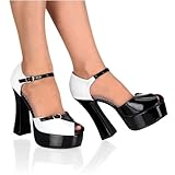 DOLLY-37, Two-Tone Platform Sandal With 5 Inch Heel.