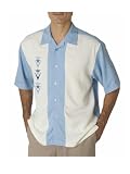 Retro Blue - Button Down Camp Shirt