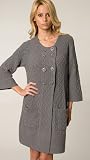 Juicy Couture - Juicy Couture Heather Pewter Sweater Coat