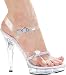 5 Inch Heel Clear Rhinestone Sandal Women'S Size Shoe With Ankle Strap