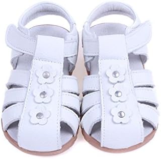 Baby Girl's New Fashion Leather Non-slip Flat Sandals Flower Shoes (US 9)