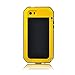 iPhone 5S Case,Mangix Built-in Glass Luxury Aluminum Alloy Protective Metal Extreme Shockproof Military Bumper Heavy Duty Cover Shell Case Skin Protector for Apple iPhone 5/5S (Yellow)