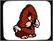 Decorated Mouse Pad with anger, primate, sitting, monkey, hiding