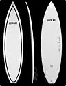 6'6 ISLE EPOXY SHORTBOARD BLACK RAILS