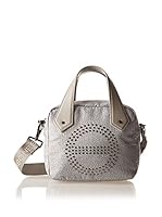 Borbonese Bolso asa de mano (Gris / Crudo)