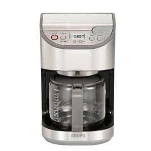 KRUPS KM4065 12-Cup Programmable Coffeemaker Stainless Steel