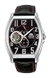 Orient #CFHAA002B Men's Semi Skeleton Power Reserve Automatic Watch with Leather Strap