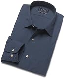  : Dockers Men's Textured Stripe Shirt, Indigo, 18 - 34/35